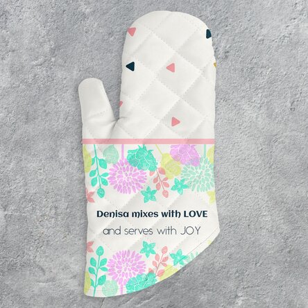 Mănușă de bucătărie personalizată cu text - Mixed with love