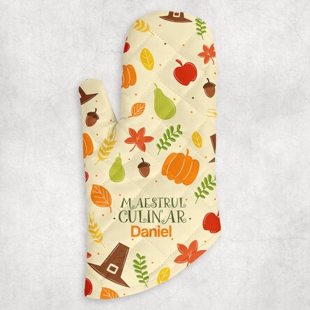 Mănușă de bucătărie personalizată cu text - Pumpkin