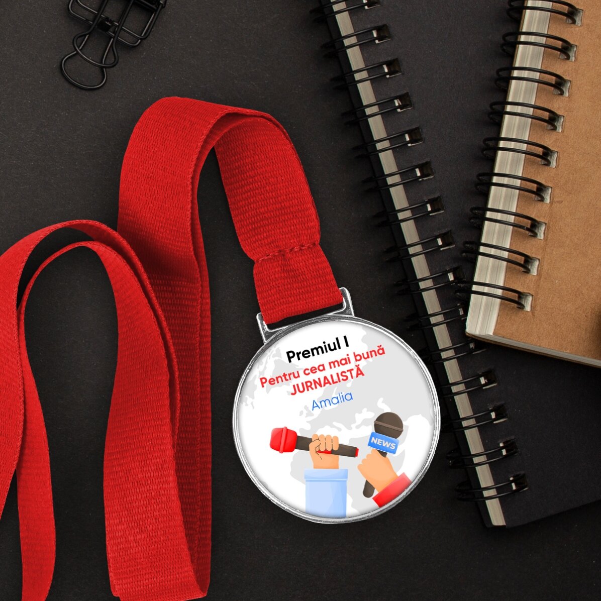 Medalie personalizată cu mesaj - Jurnalist