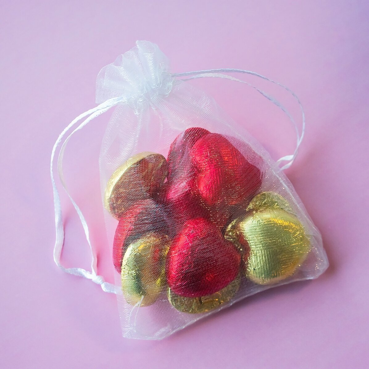 Set 10 mini ciocolățele inimioară personalizate cu poză