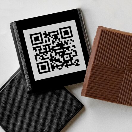 Mini ciocolată personalizată cu cod QR