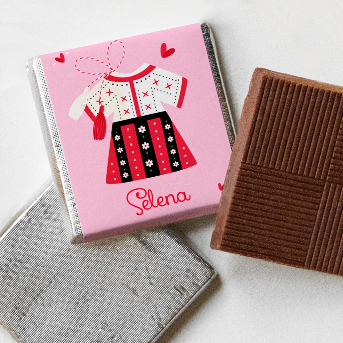 Mini ciocolată personalizată cu nume - 1 Martie