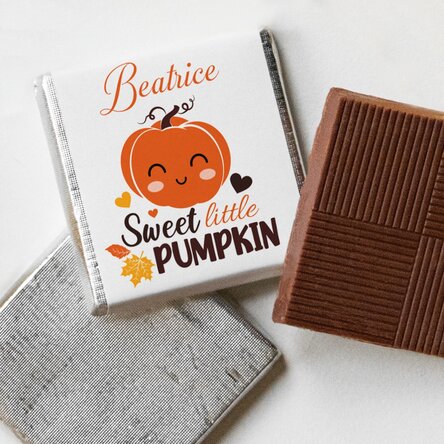 Mini ciocolată personalizată cu text - Pumpkin