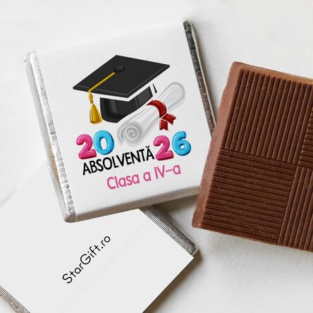Mini csokoládé, személyre szabott szöveggel – Diplomás vagyok