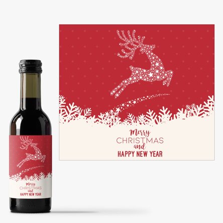 Mini sticluță de vin personalizată cu text - Model Reni