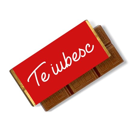 Mini tabletă de ciocolată personalizată cu mesaj