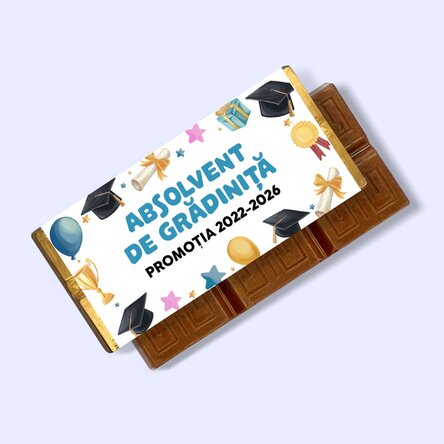 Személyre szabott mini csokoládétábla gyerekeknek üzenettel – Óvodai végzősöknek