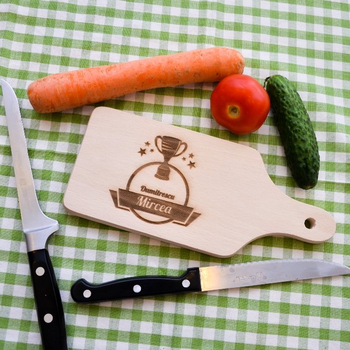 Mini tocător personalizat - Bucătar campion