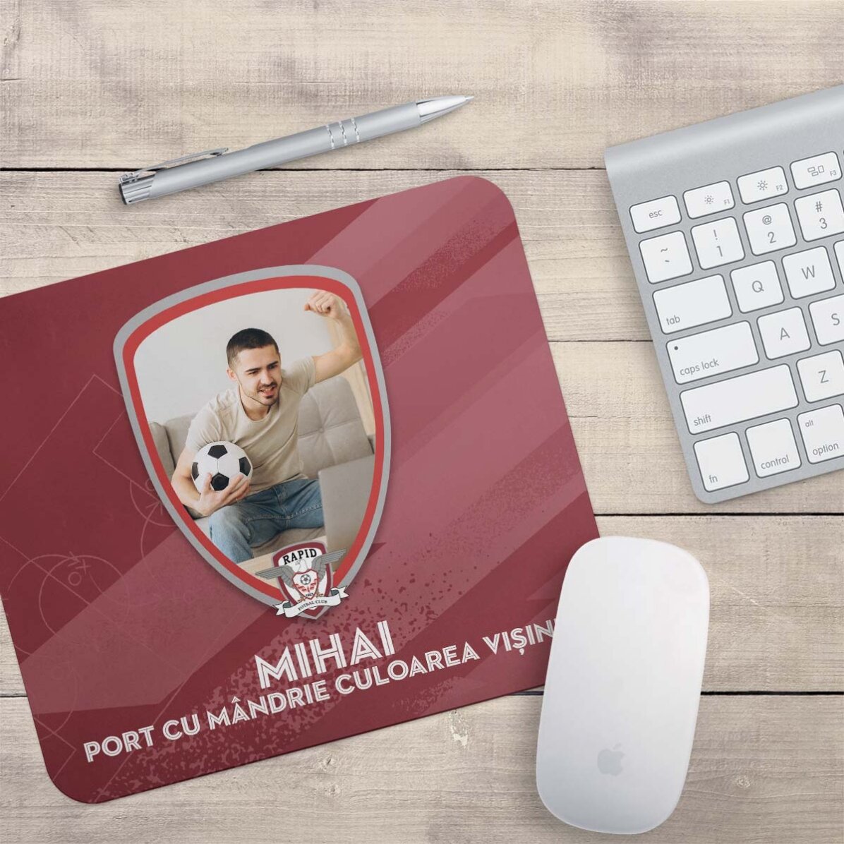 Mouse pad FC Rapid personalizat cu poză și text