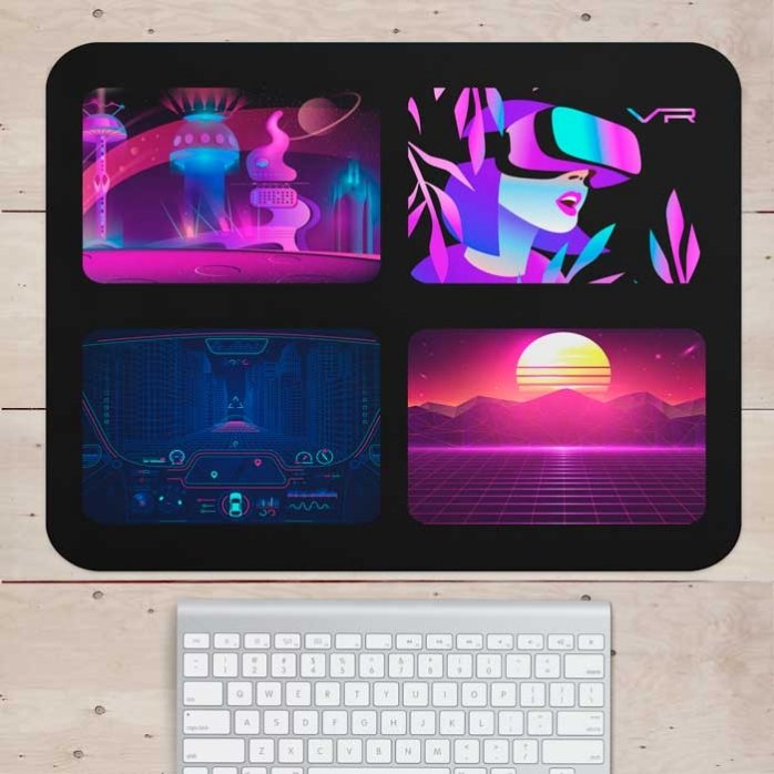 Mouse pad XL personalizat cu 4 poze