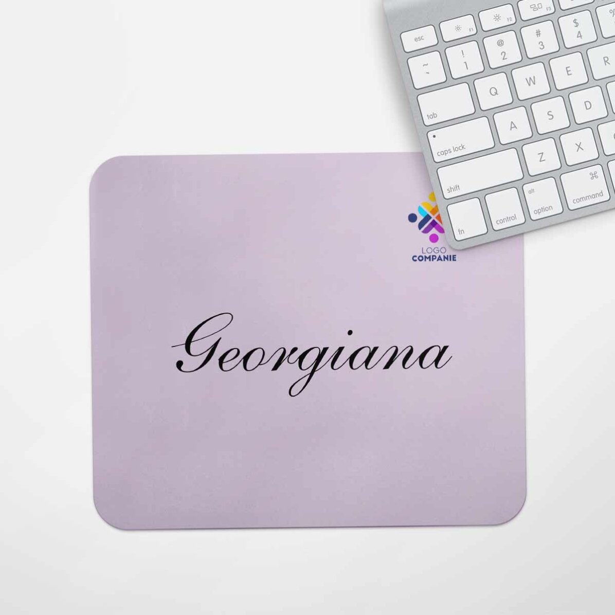 Mouse pad personalizat cu logo și text pe centru