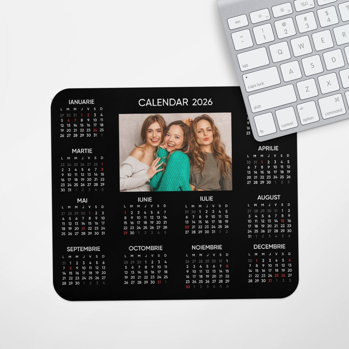 Mouse pad personalizat cu o poză și text - Calendar