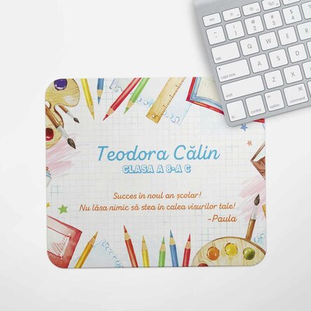 Mouse pad personalizat cu text - Back to school