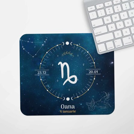 Mouse pad personalizat cu text - Zodia Capricorn