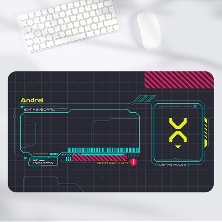 Mouse pad XXL personalizat cu text - Gaming Sci-Fi