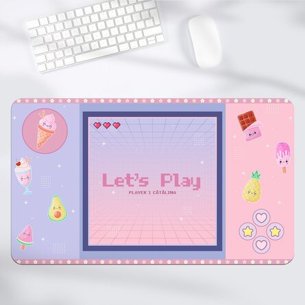 Mouse pad XXL personalizat cu text - Kawaii