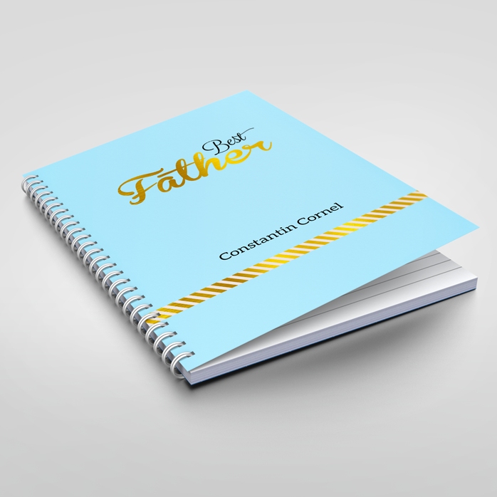 Notebook personalizat - Best Father, Blue