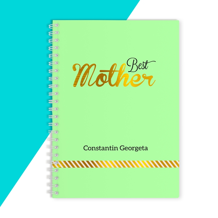 Notebook personalizat - Best Mother, Green