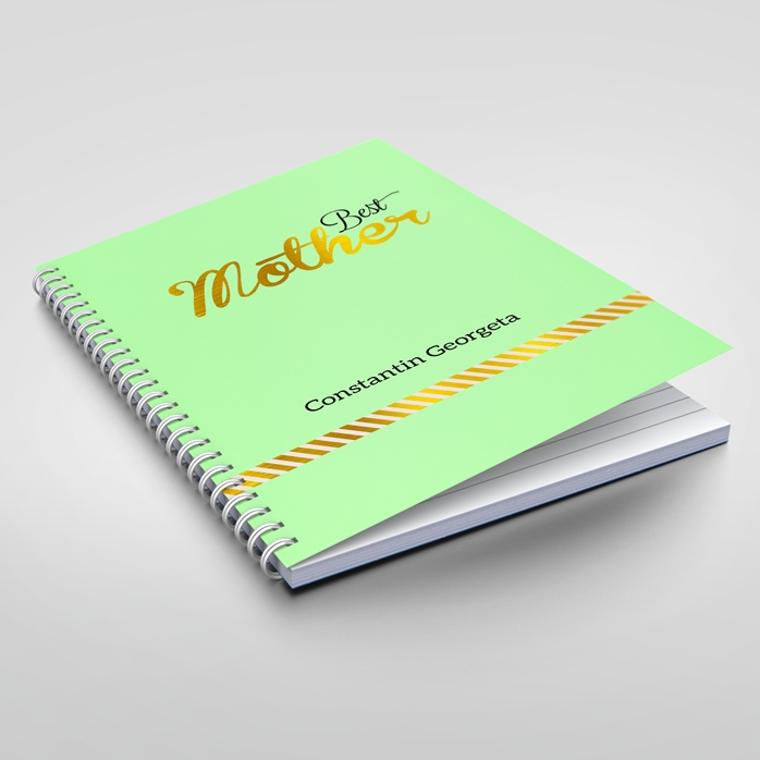 Notebook personalizat - Best Mother, Green
