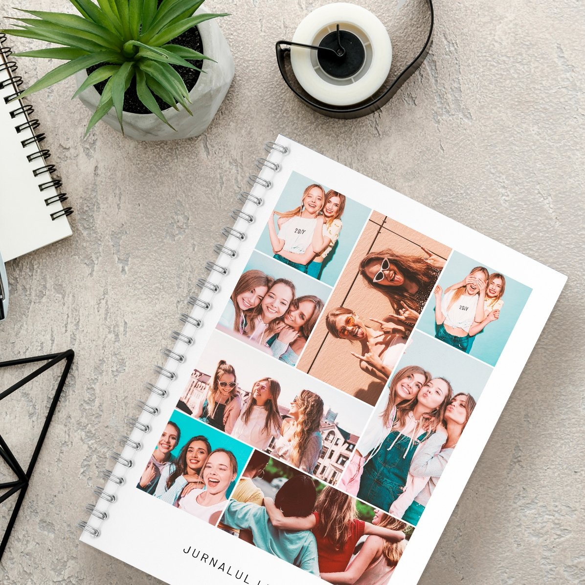 Notebook personalizat cu 8 poze și text - Best friends