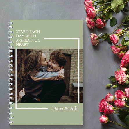 Notebook personalizat cu mesaj și o poză