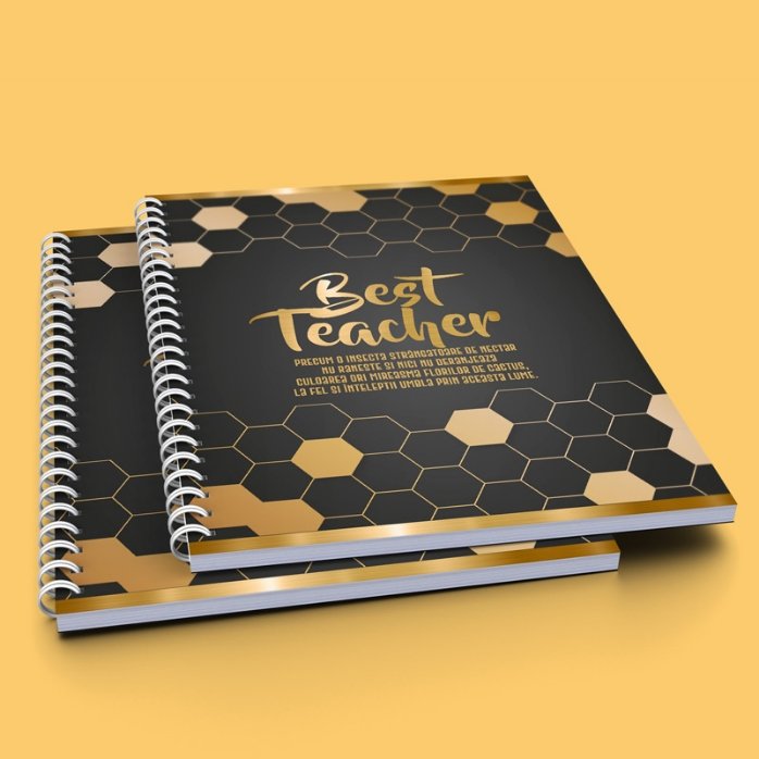 Notebook personalizat cu text - Best teacher