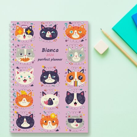 Notebook personalizat cu text - Cats