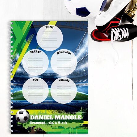 Notebook personalizat cu text - Caiet de fotbalist