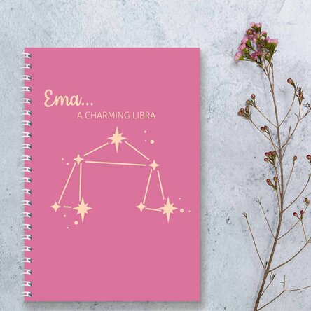Notebook personalizat cu text - Zodia Balanță