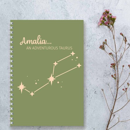 Notebook personalizat cu text - Zodia Taur