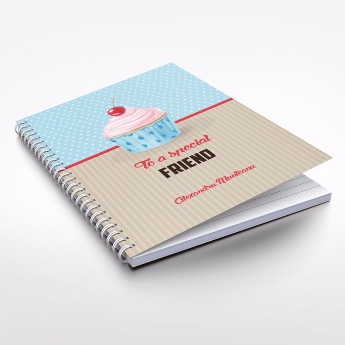 Notebook personalizat - Special Cupcake