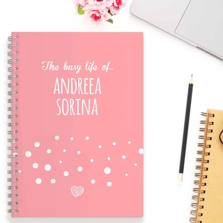 Notebook personalizat - The busy life of...