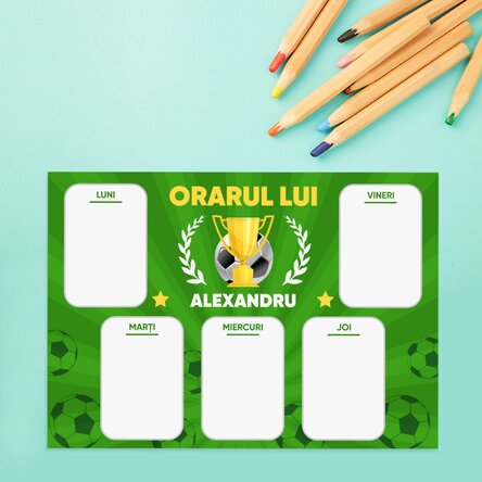 Orar personalizat cu text - Campion