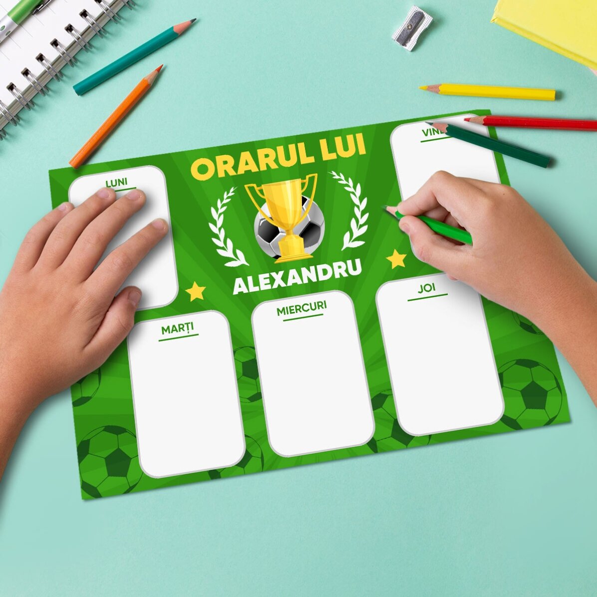 Orar personalizat cu text - Campion