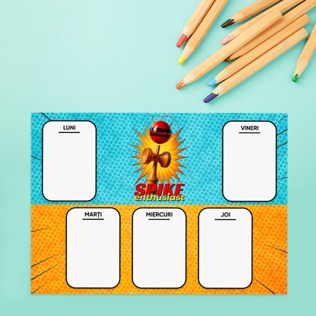 Orar personalizat cu text - Spike Enthusiast