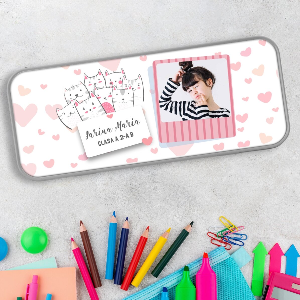 Penar personalizat cu o poză și text - Kitty