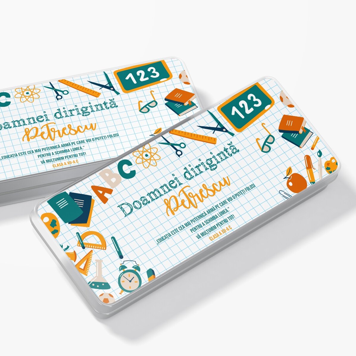 Penar personalizat cu text pentru profesori