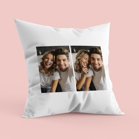 Pernă personalizată cu 2 poze portret