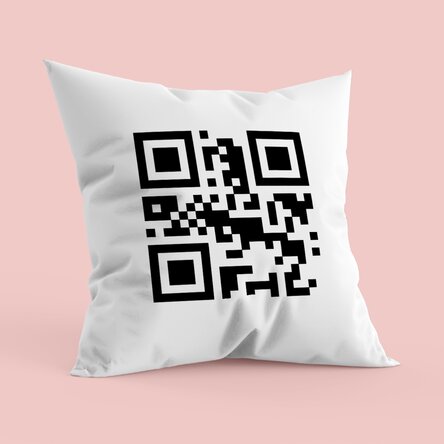 Pernă personalizată cu cod QR