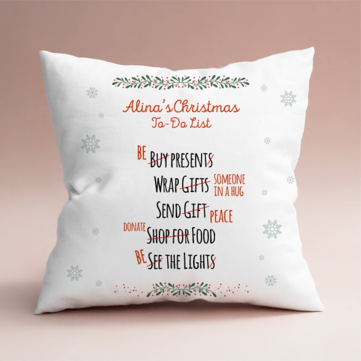 Pernă personalizată cu poză, format mare - To-Do List