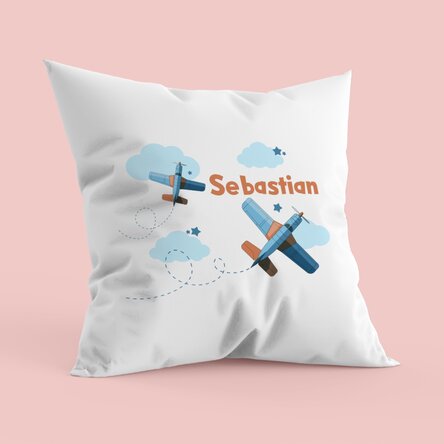Pernă personalizată cu text - Avioane