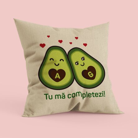 Pernă personalizată cu text - Avocado love - In
