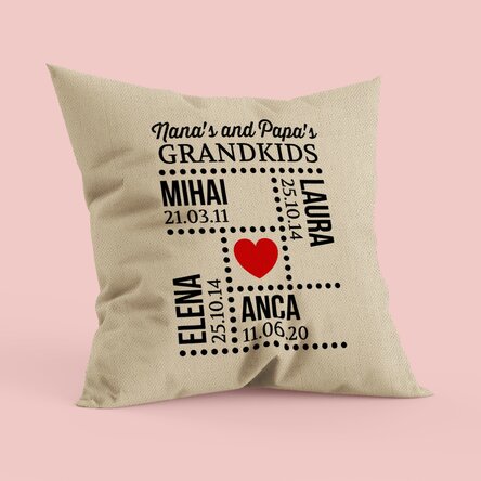Pernă personalizată cu text - Nepoți - In