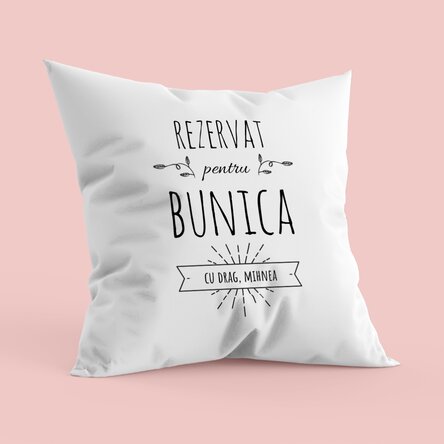Pernă personalizată cu text - Rezervat