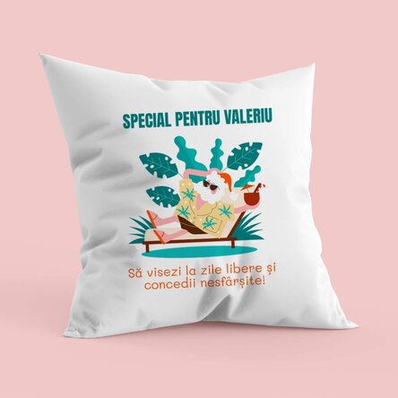Pernă personalizată cu text - Zile libere