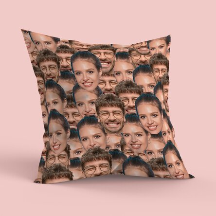 Pernă personalizată față-verso cu 2 poze - Colaj