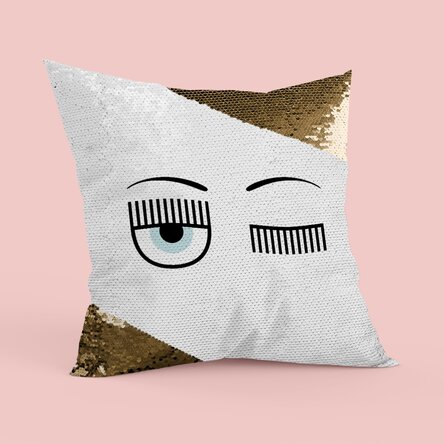 Pernă personalizată - wink Paiete aurii