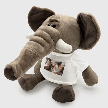 Pluș elefant personalizat cu două poze