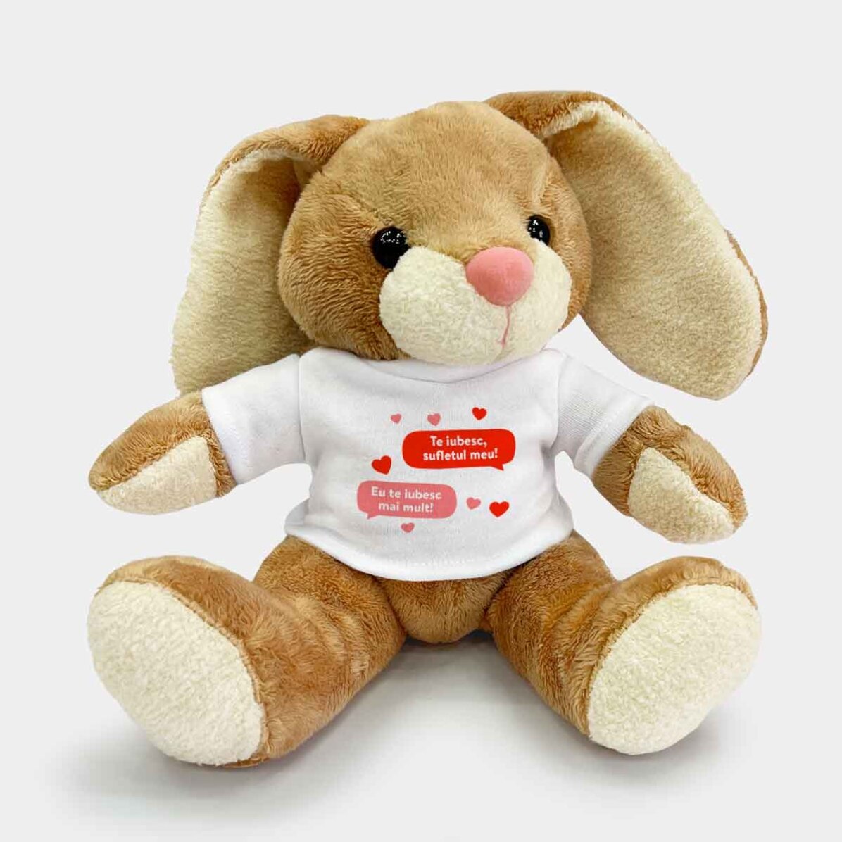 Pluș iepure personalizat cu text - Mesaje de iubire