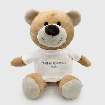Pluș ursuleț personalizat cu mesaj
